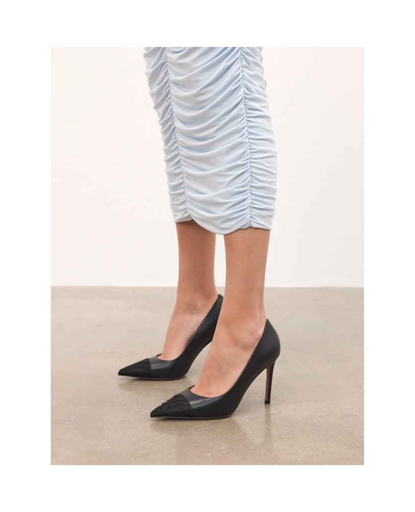 Kazar-Schwarze-Pumps-mit-Borsten-verschönerten-Nasen-schwarz