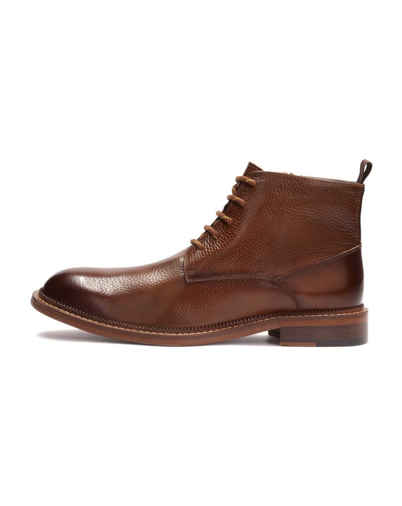 Kazar-Braune-Stiefel-mit-Reißverschluss-und-Schnürung-braun