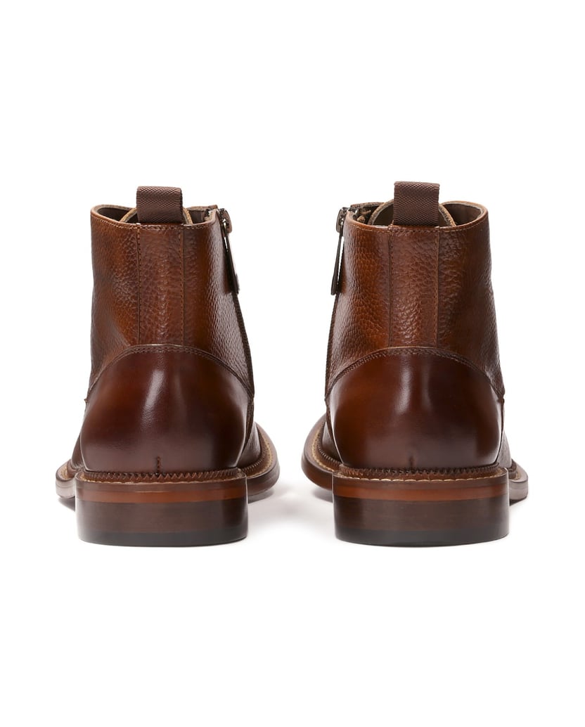 Kazar-Braune-Stiefel-mit-Reißverschluss-und-Schnürung-braun