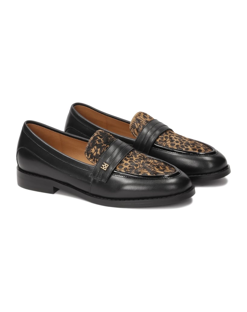Kazar-Lederhalbschuhe-mit-Borsteneinsatz-schwarz