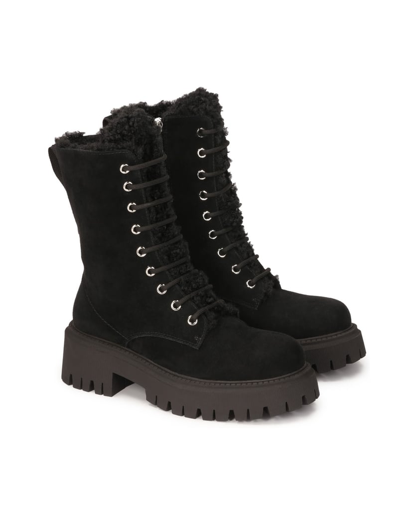 Kazar-Stiefel-mit-hohem-Schaft-aus-Wildleder-schwarz