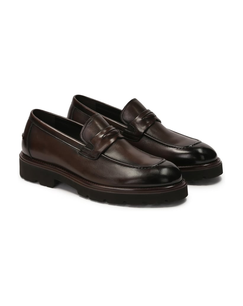 Kazar-Schlupfschuhe-mit-dicker-Sohle-braun