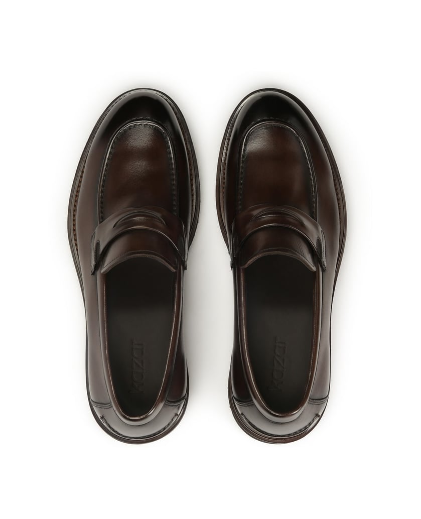 Kazar-Schlupfschuhe-mit-dicker-Sohle-braun