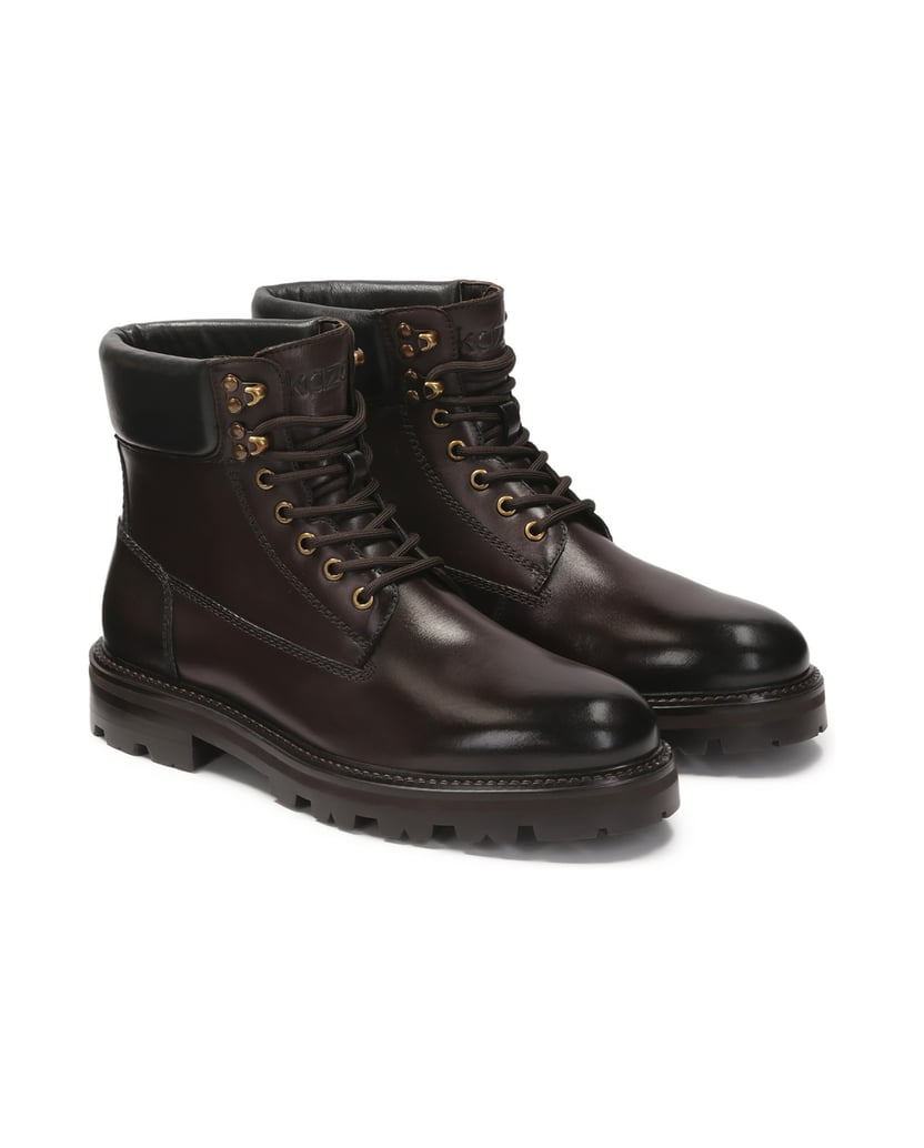 Kazar-Braune-Stiefel-auf-Treppensohle-braun