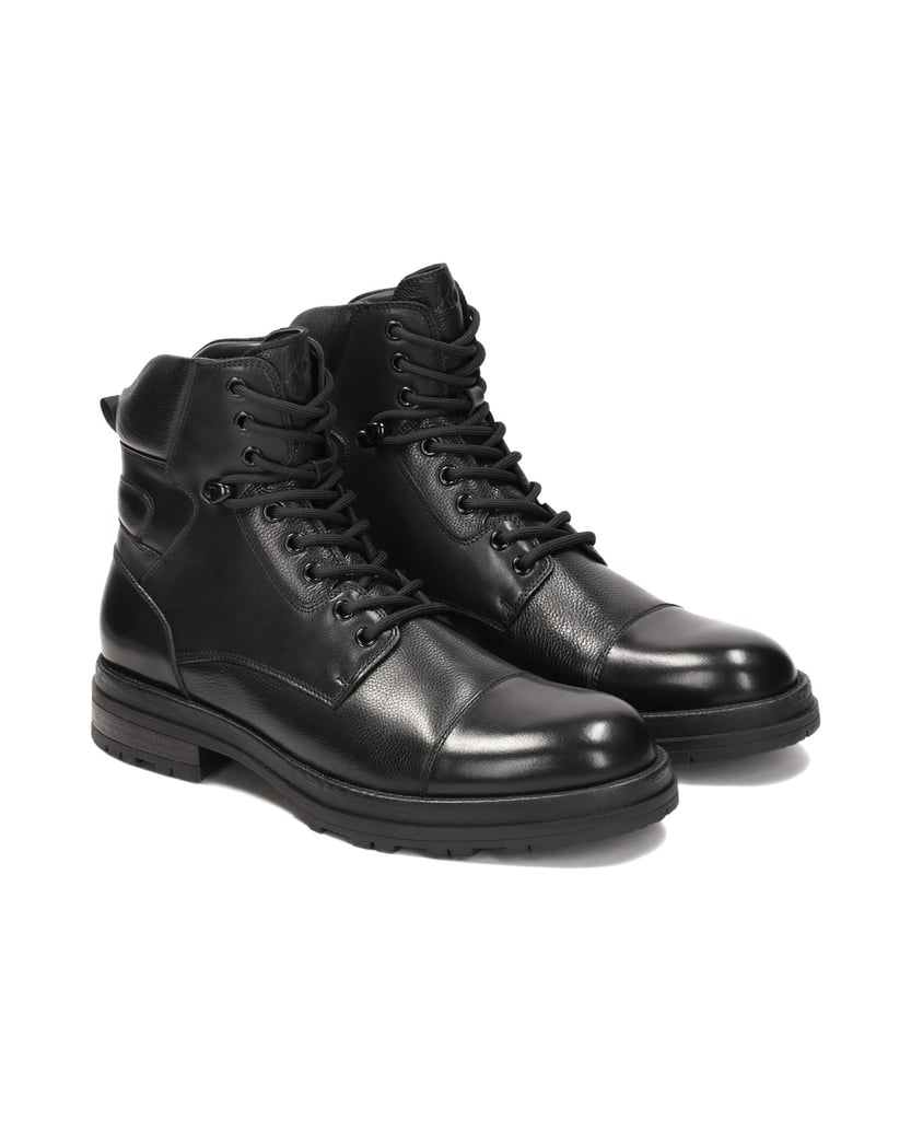 Kazar-Schnürstiefeletten-aus-Leder-schwarz