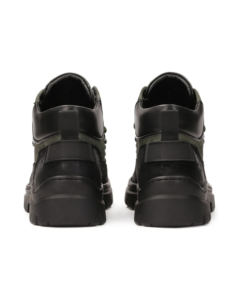 Kazar-Zweifarbige-Stiefel-aus-Wildleder-oliv