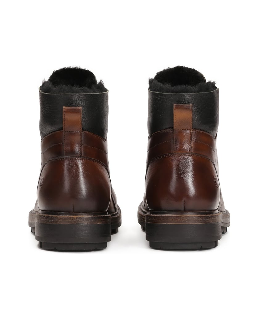 Kazar-Braune-Lederstiefel-mit-isoliertem-Kragen-braun