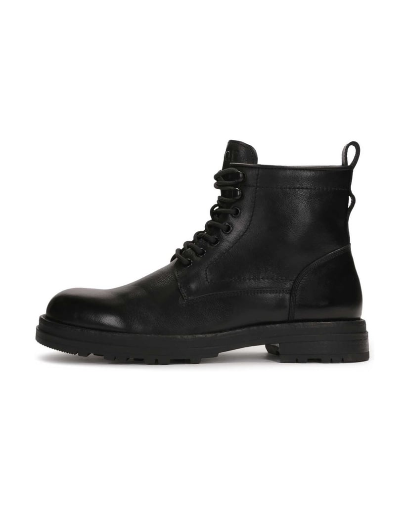 Kazar-Schwarze-Stiefel-mit-Reißverschluss-und-Bindung-schwarz