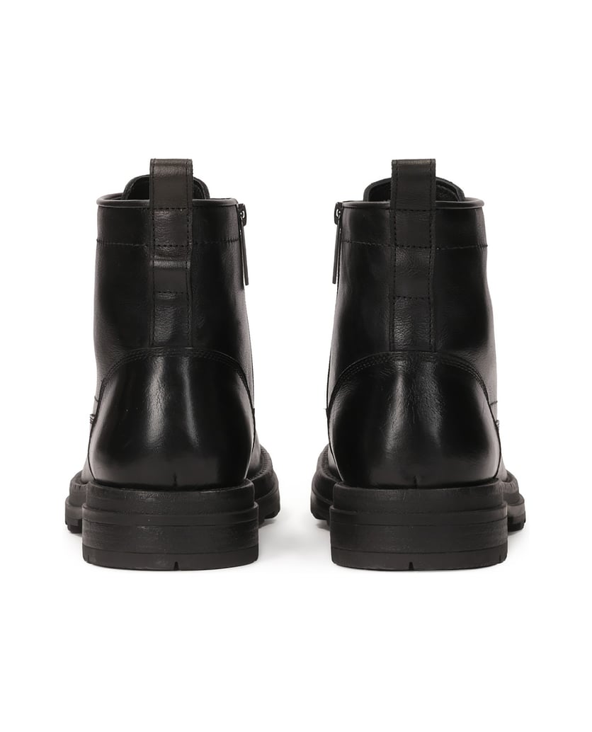 Kazar-Schwarze-Stiefel-mit-Reißverschluss-und-Bindung-schwarz