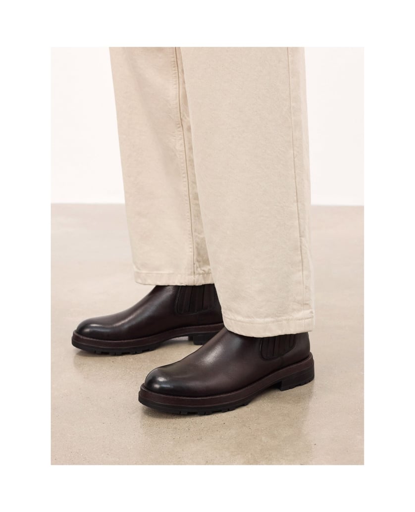 Kazar-Braune-Chelsea-Stiefel-aus-Naturleder-für-Männer-braun
