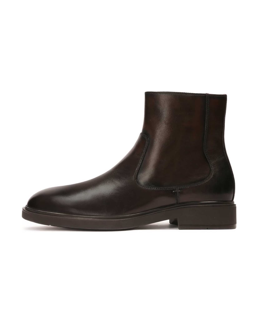 Kazar-Braune-Lederstiefel-mit-Reißverschluss-braun