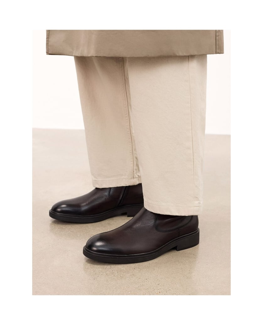 Kazar-Braune-Lederstiefel-mit-Reißverschluss-braun