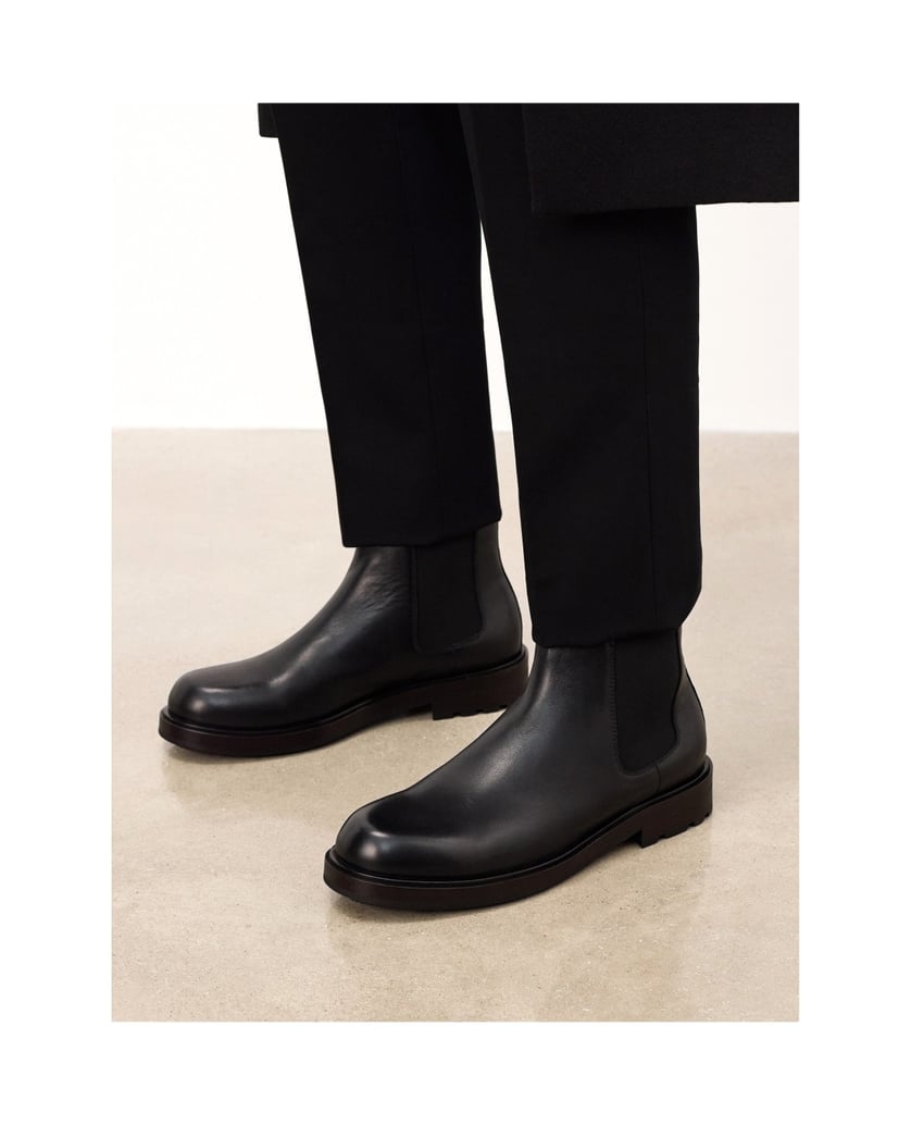 Kazar-Klassische-schwarze-Chelsea-Stiefel-aus-Leder-schwarz