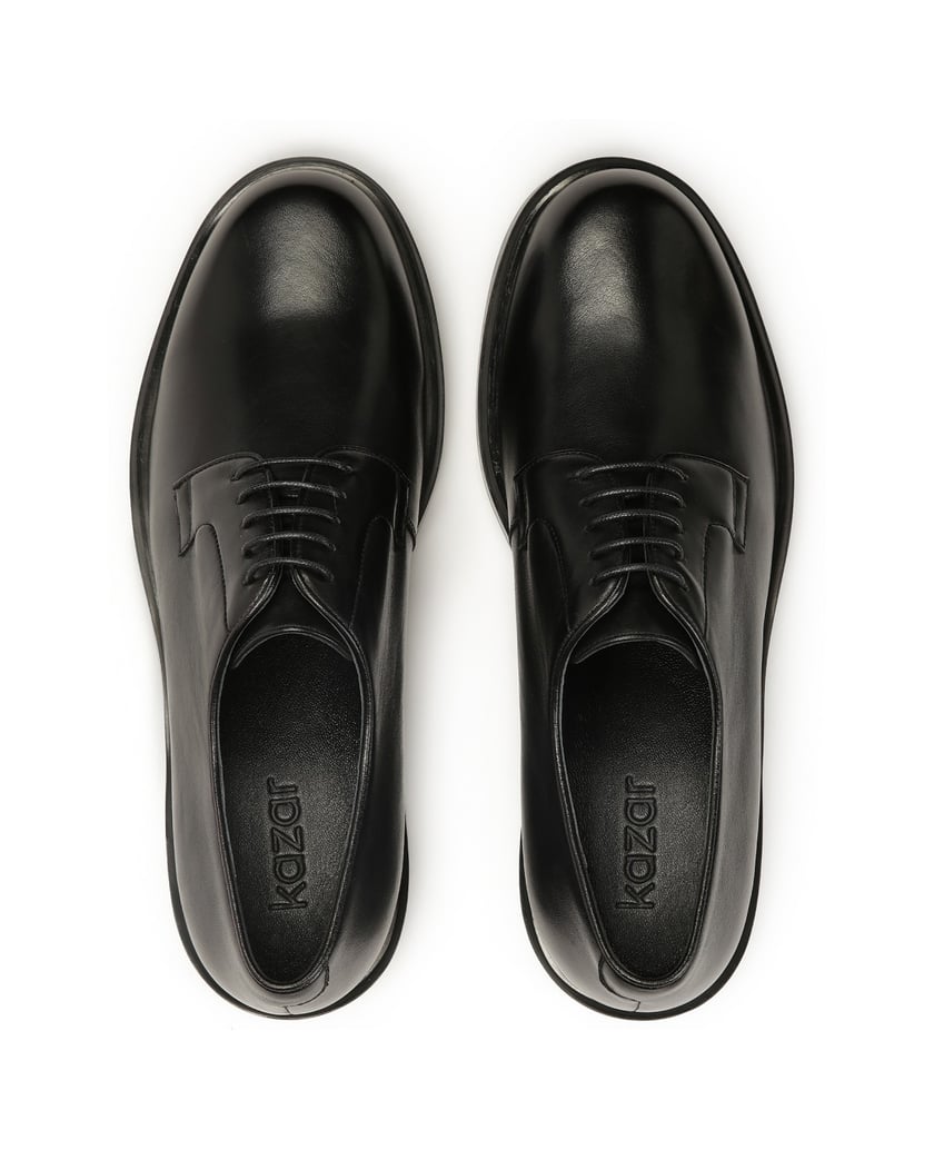 Kazar-Lässige-schwarze-Derby-Schuhe-schwarz