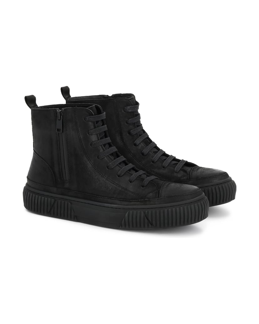 Kazar-Turnschuhe-aus-Nubuk-mit-hohem-Schaft-schwarz