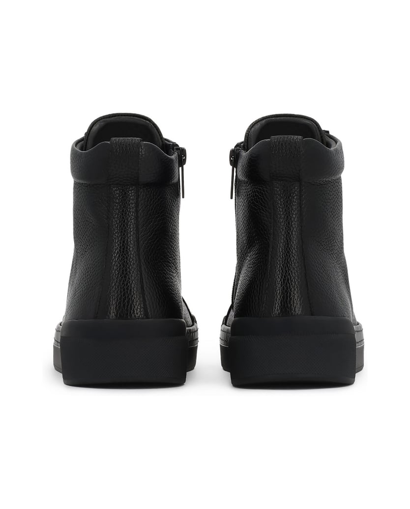 Kazar-Schwarze-Leder-Sneakers-zum-Schnüren-schwarz