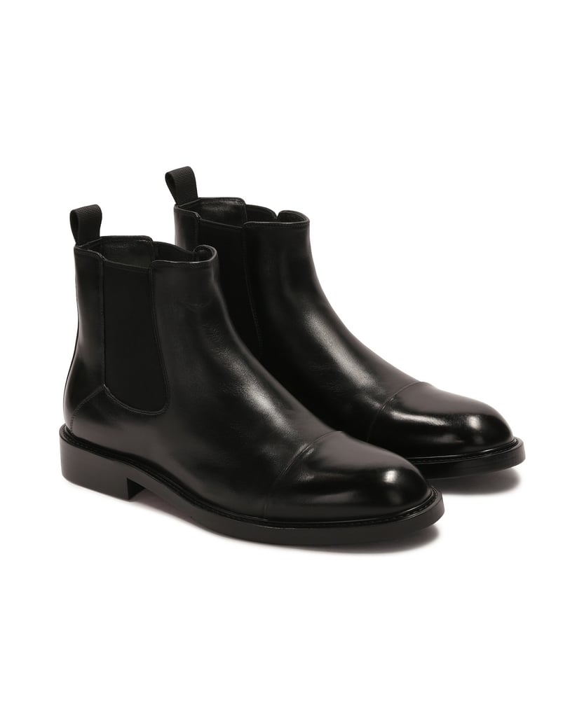 Kazar-Schwarze-Chelsea-Stiefel-aus-Leder-schwarz