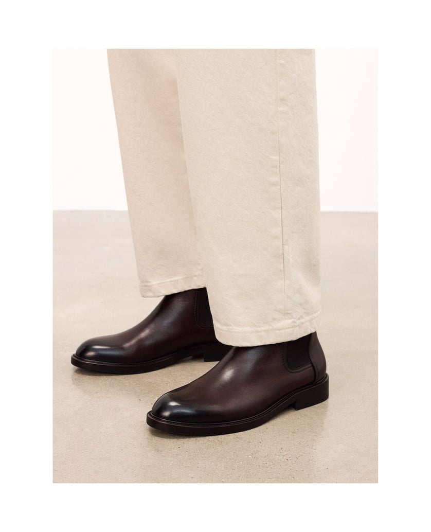 Kazar-Klassische-Chelsea-Stiefel-aus-Leder-in-brauner-Farbe-braun