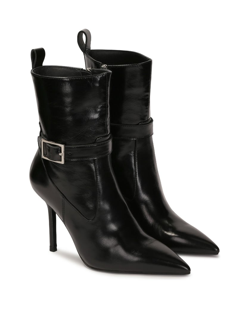 Kazar-Elegante-schwarze-Stiefel-auf-einem-dünnen-Stilettoabsatz-schwarz