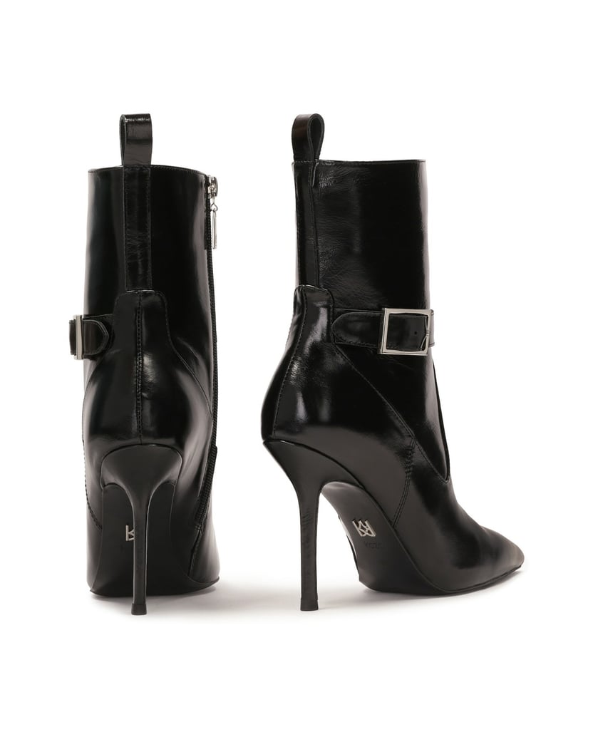 Kazar-Elegante-schwarze-Stiefel-auf-einem-dünnen-Stilettoabsatz-schwarz