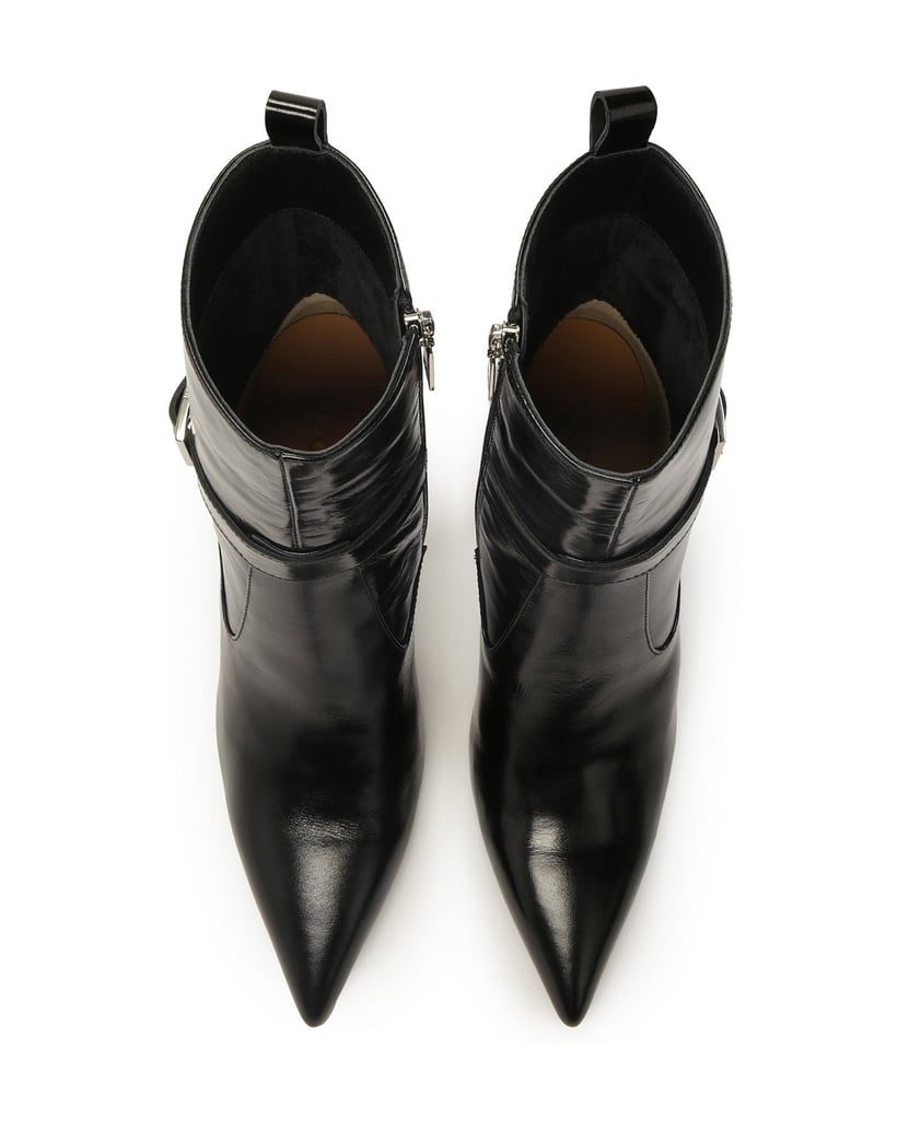 Kazar-Elegante-schwarze-Stiefel-auf-einem-dünnen-Stilettoabsatz-schwarz