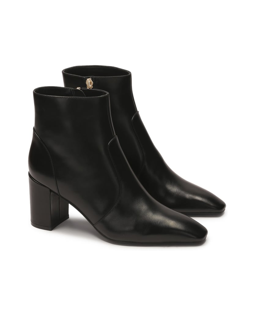 Kazar-Schwarze-Lederstiefel-mit-Blockabsatz-schwarz