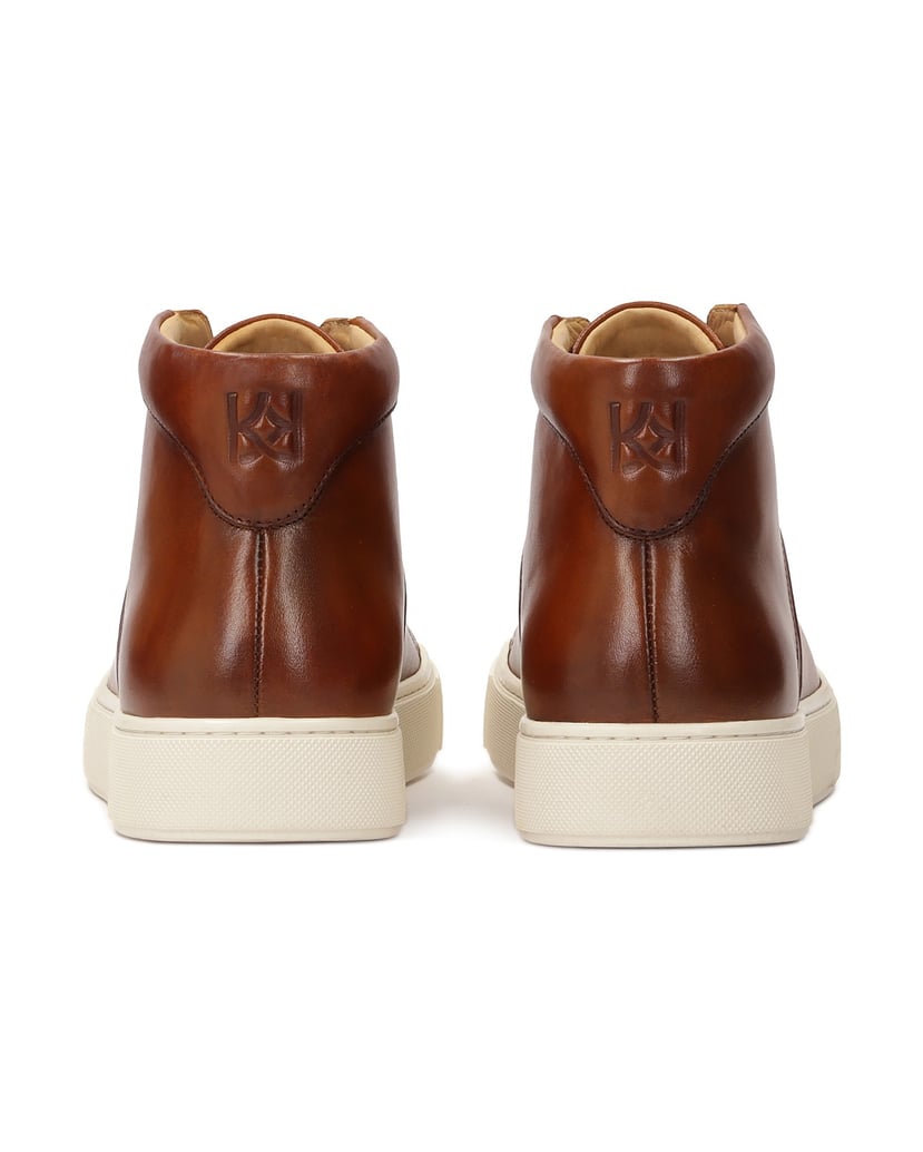 Kazar-Braune-High-Top-Sneakers-mit-Bindung-braun