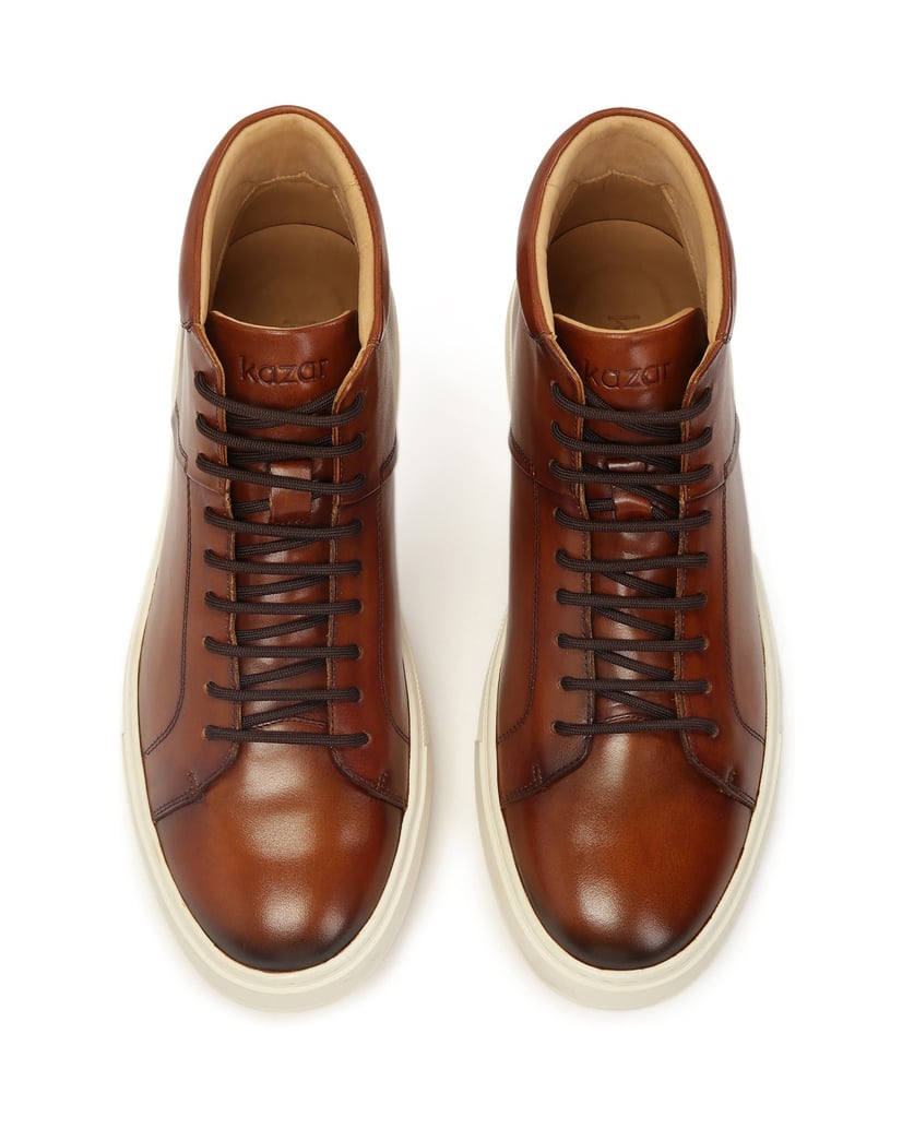 Kazar-Braune-High-Top-Sneakers-mit-Bindung-braun