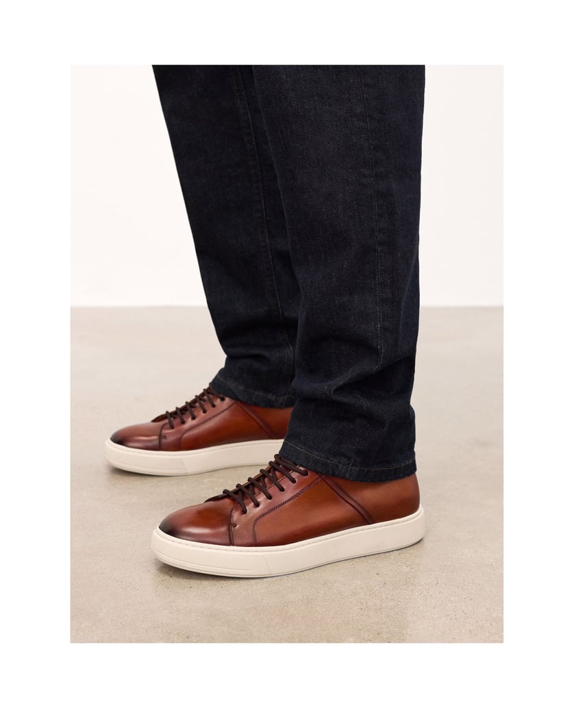 Kazar-Braune-High-Top-Sneakers-mit-Bindung-braun
