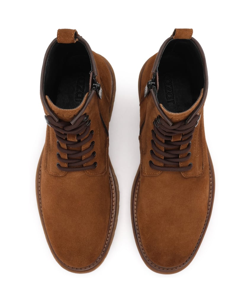 Kazar-Braune-Herrenstiefel-aus-natürlichem-Wildleder-braun