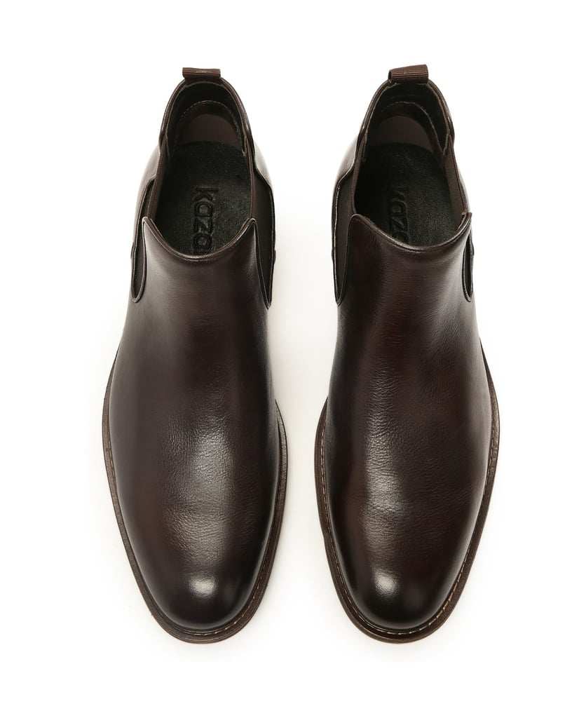 Kazar-Braune-Chelsea-Stiefel-aus-Leder-für-Männer-braun