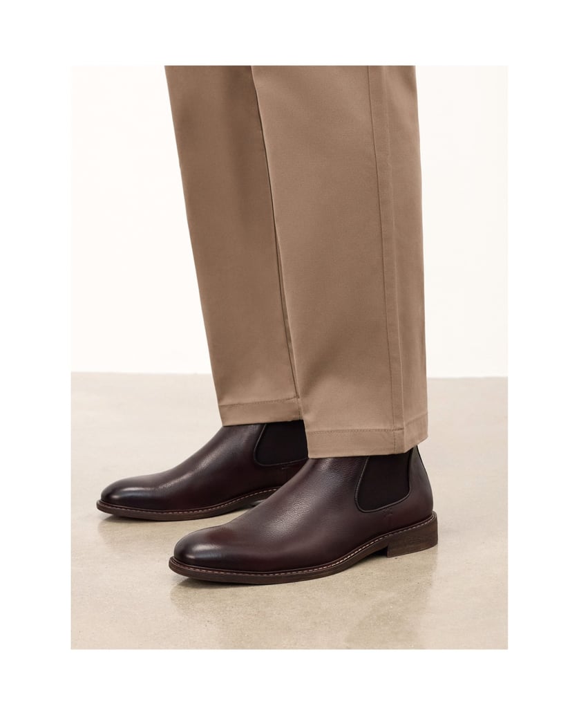 Kazar-Braune-Chelsea-Stiefel-aus-Leder-für-Männer-braun