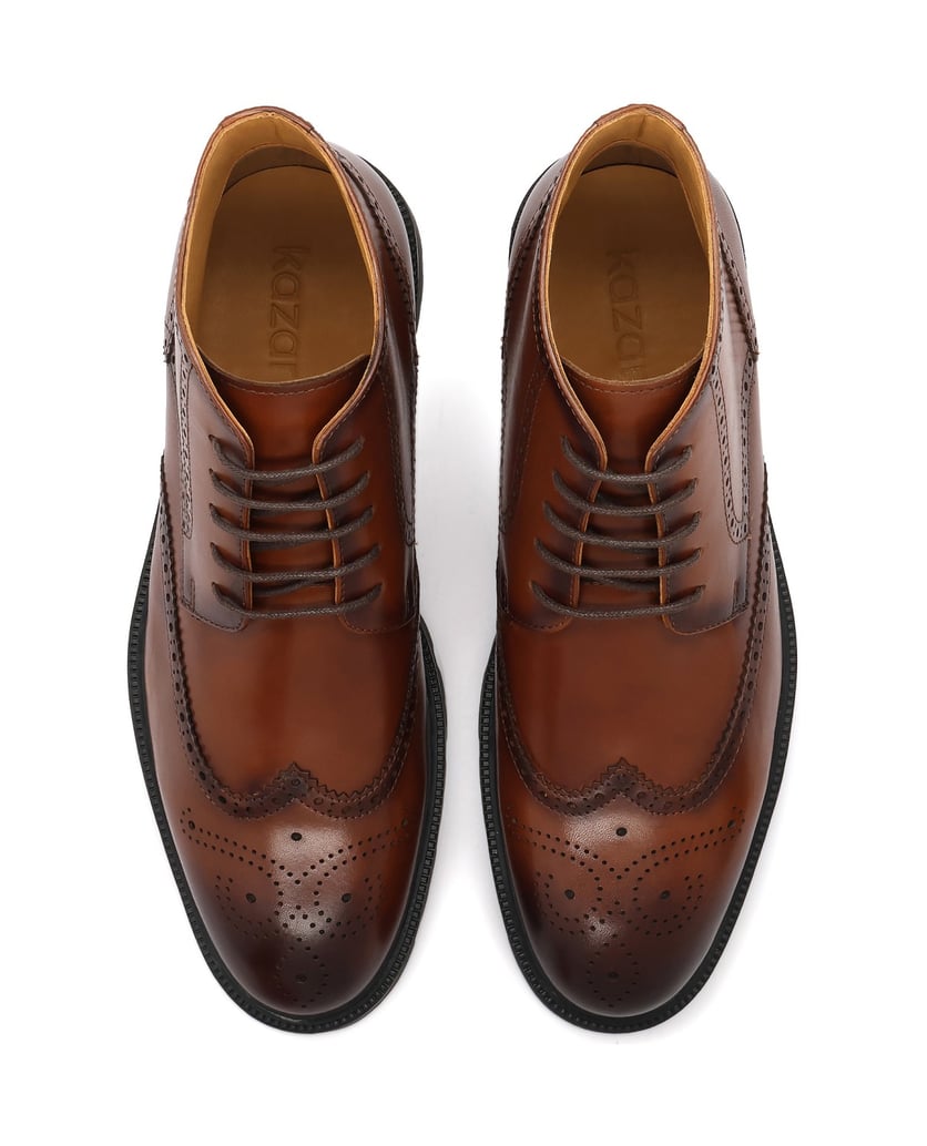 Kazar-Schnürstiefel-aus-Leder-für-Männer-braun
