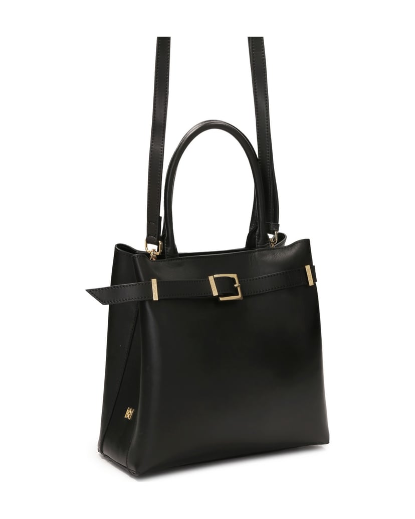 Kazar-Schwarze-elegante-Handtasche-mit-Riemen-schwarz