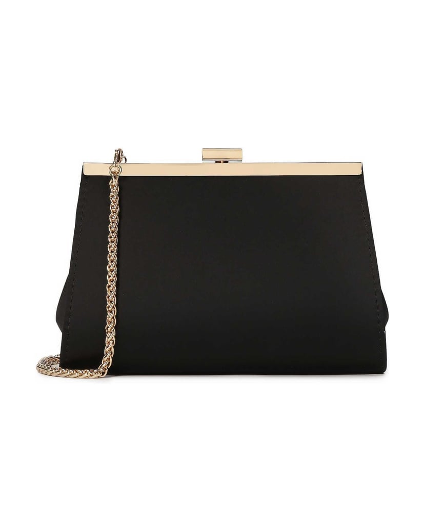 Kazar-Schwarze-Clutch-Tasche-mit-Metallrahmen-schwarz