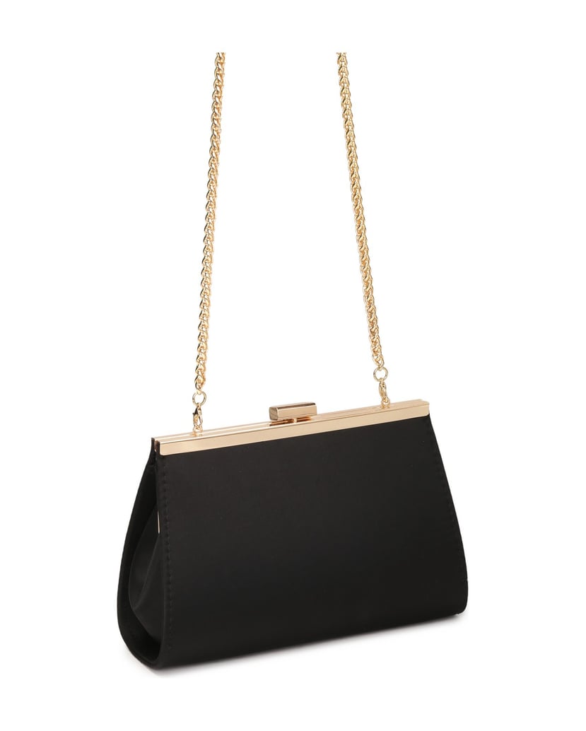 Kazar-Schwarze-Clutch-Tasche-mit-Metallrahmen-schwarz