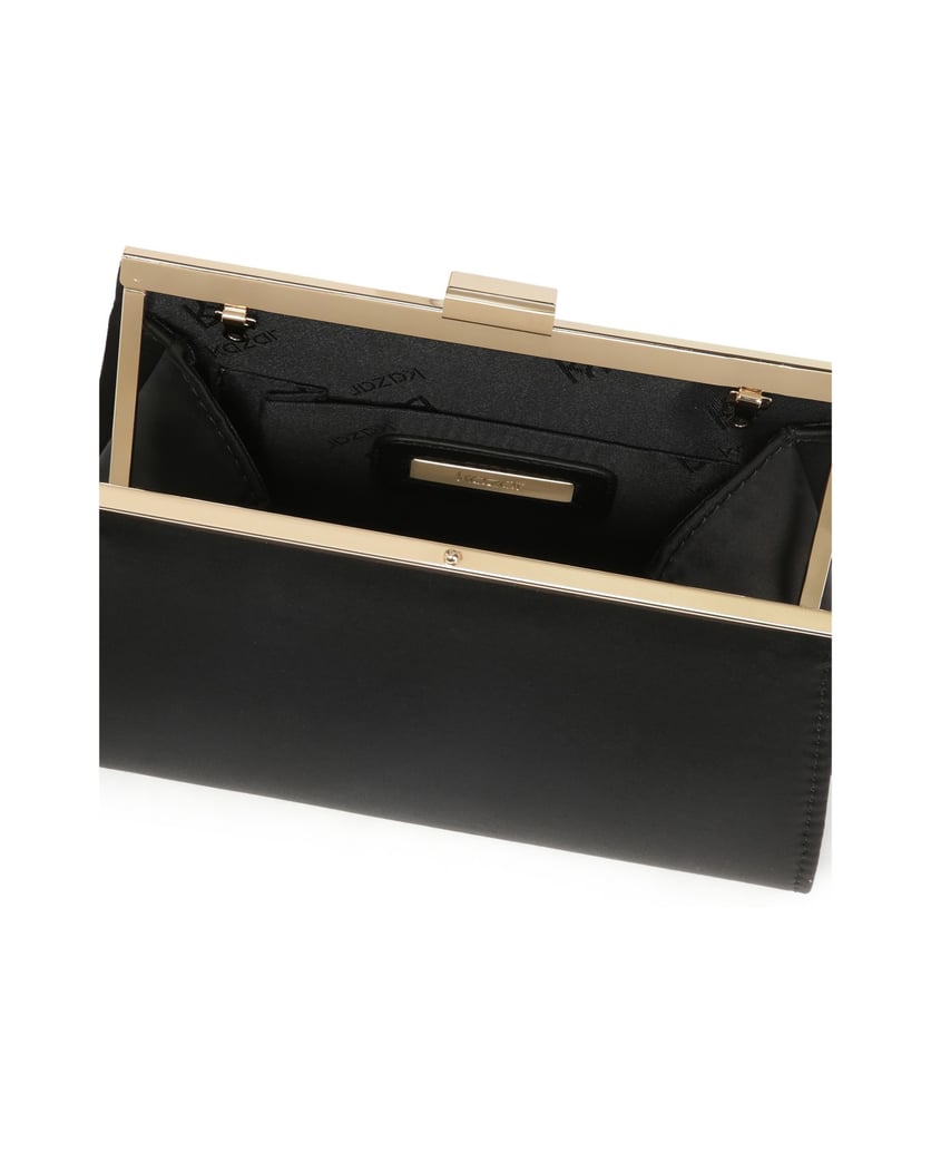 Kazar-Schwarze-Clutch-Tasche-mit-Metallrahmen-schwarz