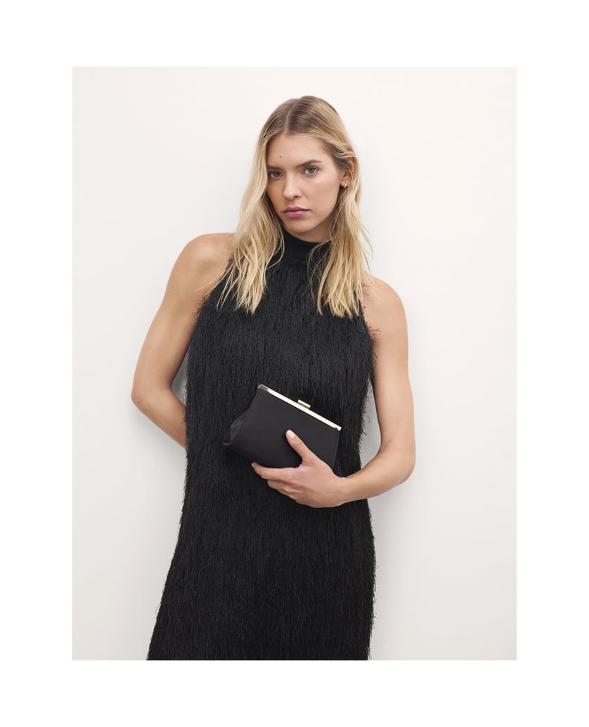 Kazar-Schwarze-Clutch-Tasche-mit-Metallrahmen-schwarz