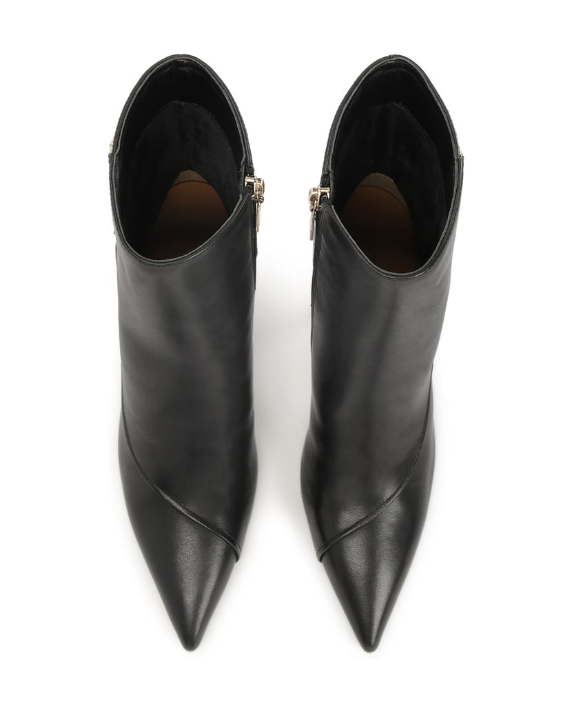 Kazar-Elegante-schwarze-Stiefel-mit-Stiletto-Absatz-und-Logo-Schnallen-schwarz