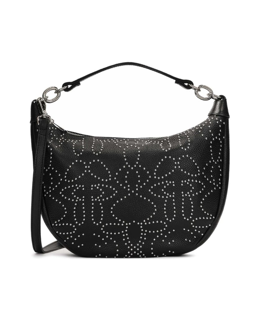 Kazar-Schwarze-Hobo-Tasche-mit-Nieten-schwarz