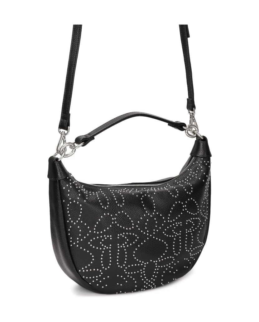 Kazar-Schwarze-Hobo-Tasche-mit-Nieten-schwarz