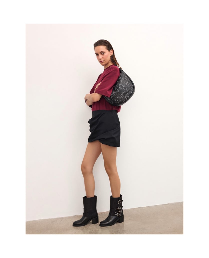 Kazar-Schwarze-Hobo-Tasche-mit-Nieten-schwarz