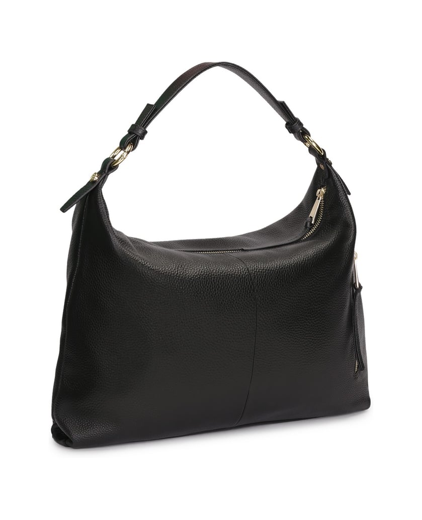 Kazar-Schwarze-Lederhandtasche-mit-lockerer-Passform-schwarz