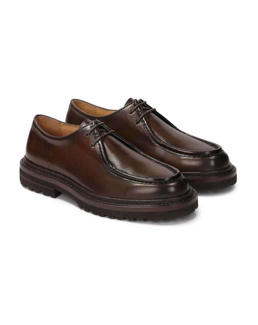 Kazar-Lederschuhe-mit-kurzer-Schnürung-braun