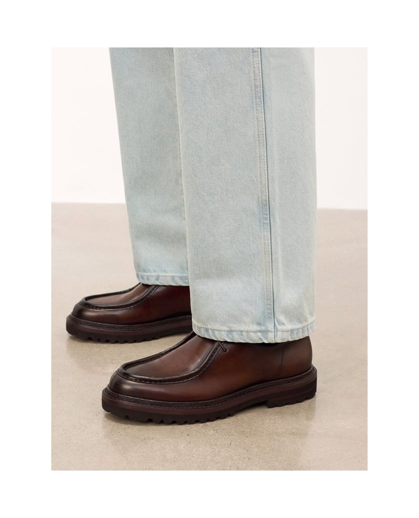 Kazar-Lederschuhe-mit-kurzer-Schnürung-braun