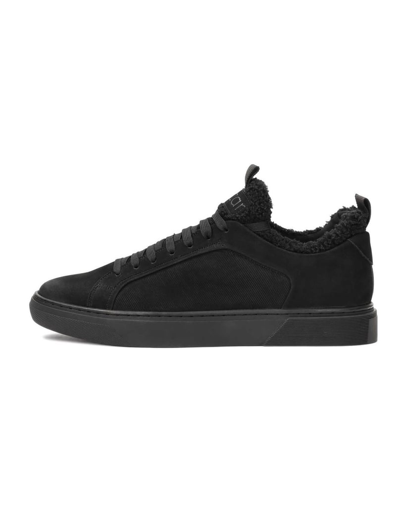 Kazar-Schwarze-Turnschuhe-aus-Nubuk-und-Stoff-schwarz