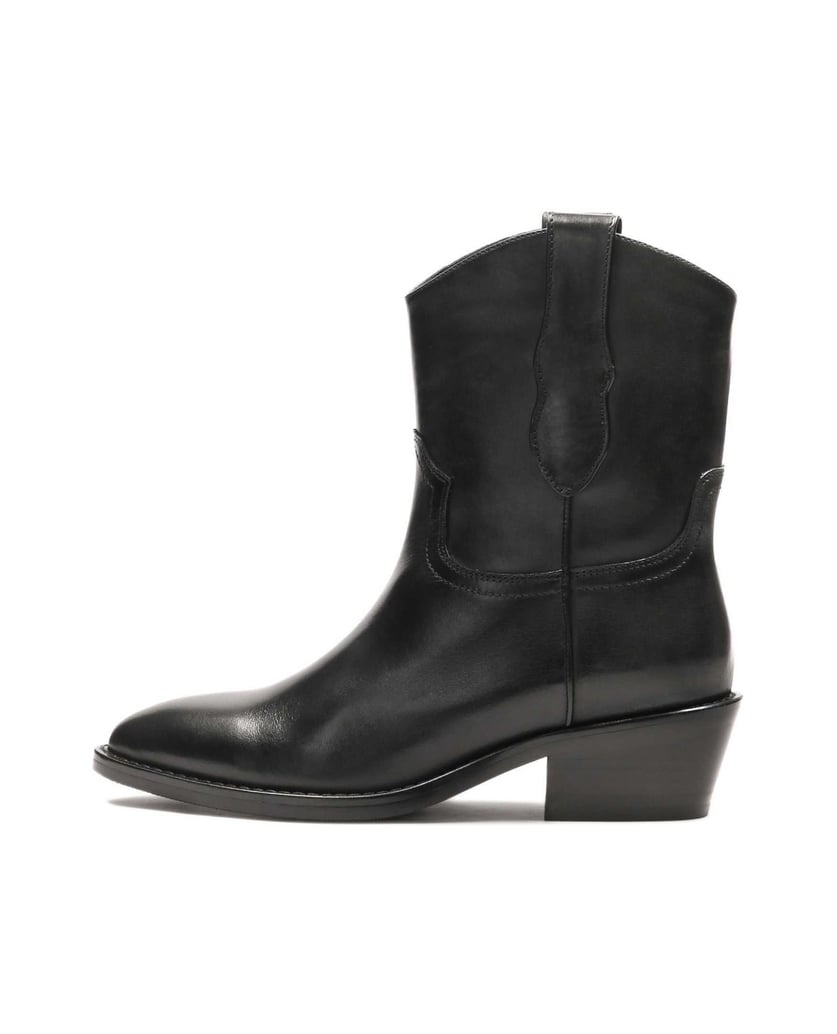 Kazar-Schwarze-Cowboystiefel-aus-Leder-mit-Schlupfschaft-schwarz