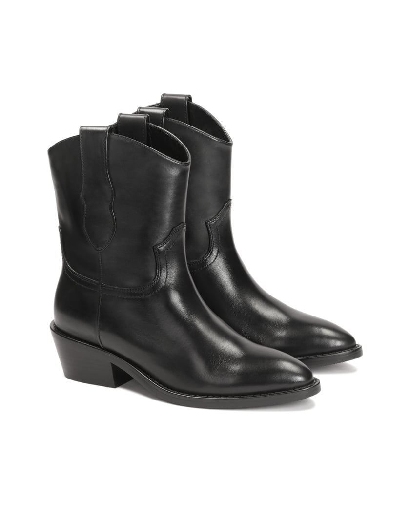 Kazar-Schwarze-Cowboystiefel-aus-Leder-mit-Schlupfschaft-schwarz