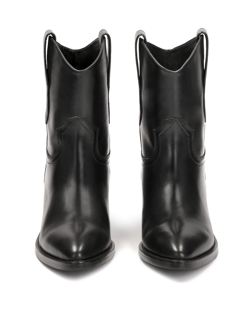 Kazar-Schwarze-Cowboystiefel-aus-Leder-mit-Schlupfschaft-schwarz