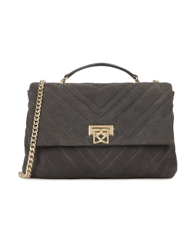 Kazar-Graue-Wildlederkette-Handtasche-grau